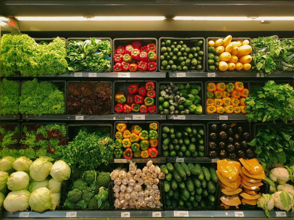 Produce market — illustrative stock image
